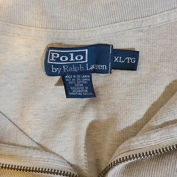 Cream Polo Ralph Lauren Quarter Zip Sweater - Picture 3 of 3